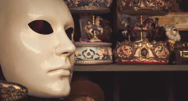 Wenecja Włochy Wszystko Oryginalne Tradycyjne Maski Weneckie — Zdjęcie stockowe