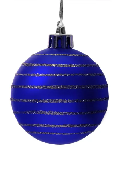 Blue Christmas Ball Clipping Path — Stock Photo, Image