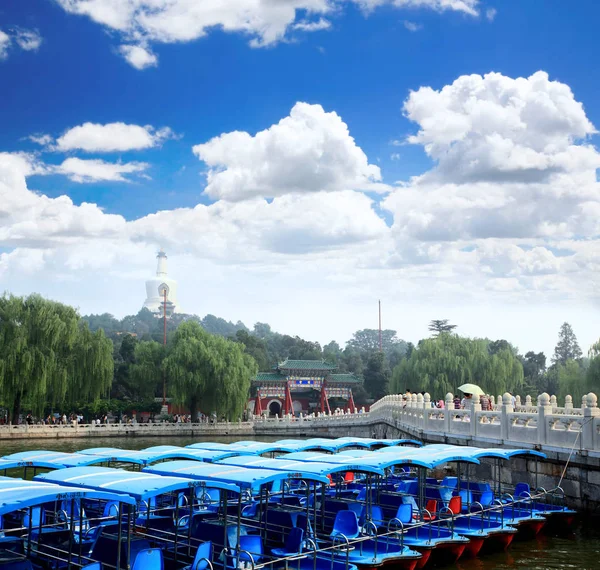 Parque Beihai Mar Norte Retiro Real Perto Cidade Proibida Pequim — Fotografia de Stock