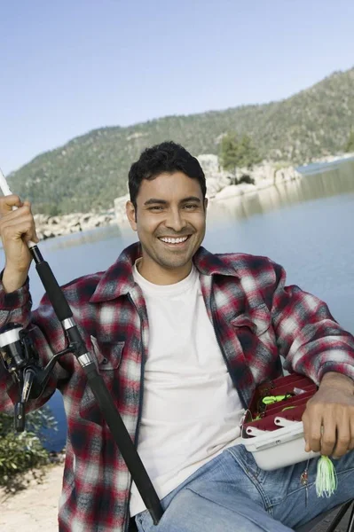 Close Smiling Fisherman — Fotografia de Stock