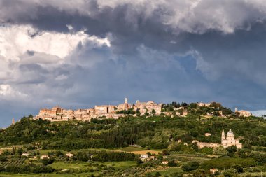 Storm Brewing over Montepulciano clipart