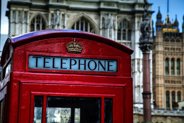 Famosa Cabina Telefónica Roja Londres Reino Unido —  Fotos de Stock