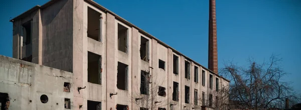 Ruinas Una Fábrica Industrial Muy Contaminada Serie Industrial — Foto de Stock