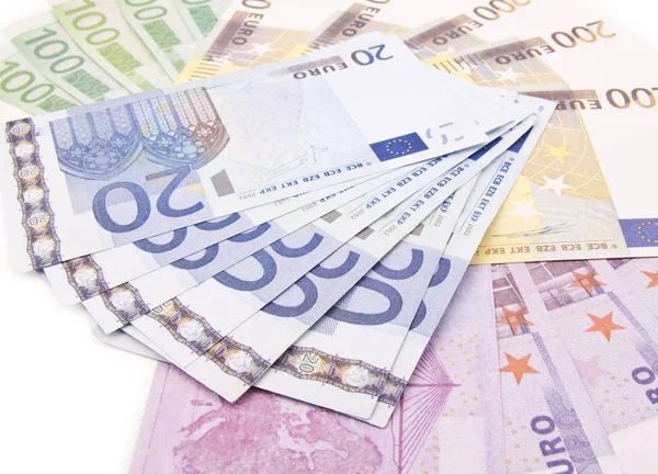 Евро Банкноты Закрыть — стоковое фото