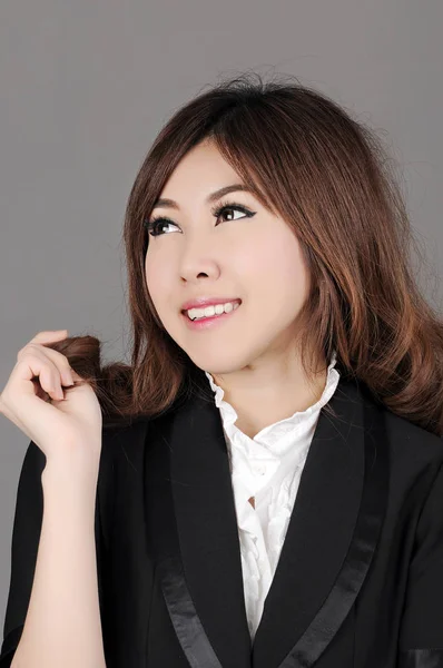 Mujer Asiática Sonriente Asiática Educativa Mujer Negocios — Foto de Stock