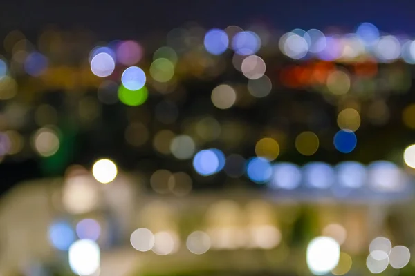 Lampu Kota Kabur Latar Belakang Bokeh Berwarna Warni — Stok Foto