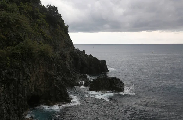 Útesy Podél Středozemního Moře Cinque Terre Itálie — Stock fotografie