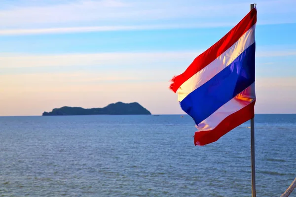 Азія Lomprayah Bay Острів Прапор Сходу Сонця Таїланді Південнокитайському Морі — стокове фото