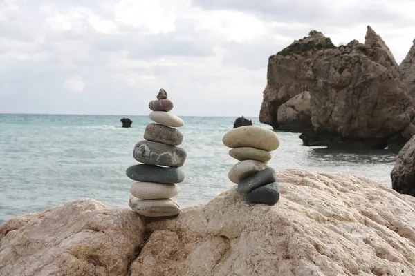 Närbild Stenar Stranden — Stockfoto