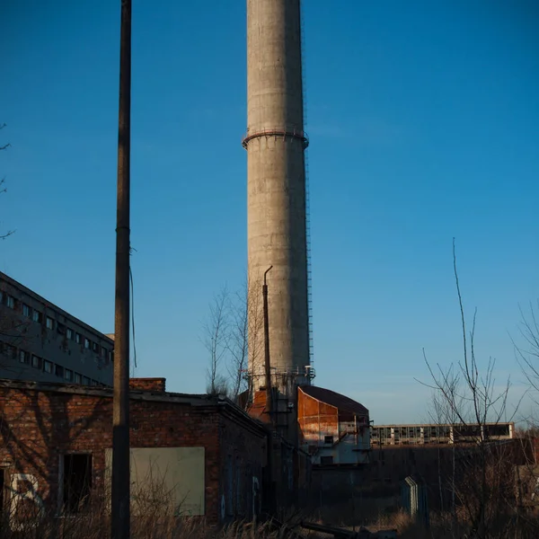 Ruinas Una Fábrica Industrial Muy Contaminada Serie Industrial — Foto de Stock