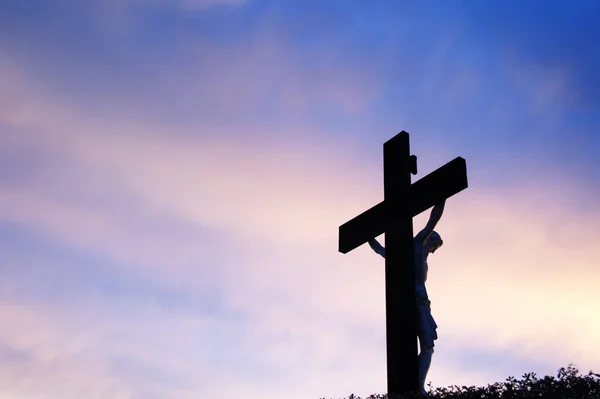 Christ Statue Sundown — Stock Photo, Image