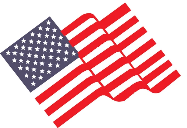 Wielka Podana Flaga Ilustracji — Zdjęcie stockowe