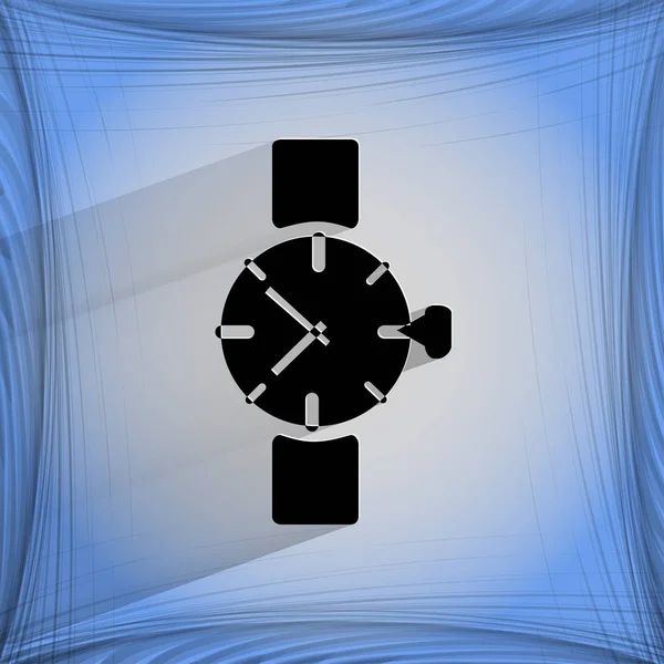 Ρολόι Ρολόι Επίπεδη Σύγχρονες Web Κουμπί Μια Επίπεδη Γεωμετρικά Αφηρημένα — Φωτογραφία Αρχείου