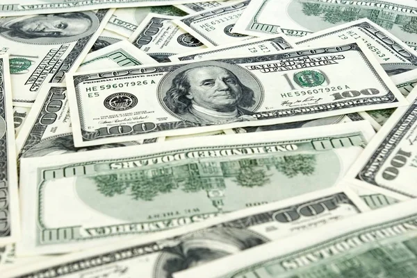 Money Background Hundreds Dollars — Stock Photo, Image