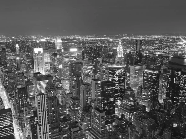 Nattutsikt Över New York City Från Empire State Building — Stockfoto