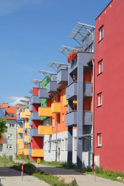Edificios Residenciales Wroclaw Polonia Colorido Edificio — Foto de Stock
