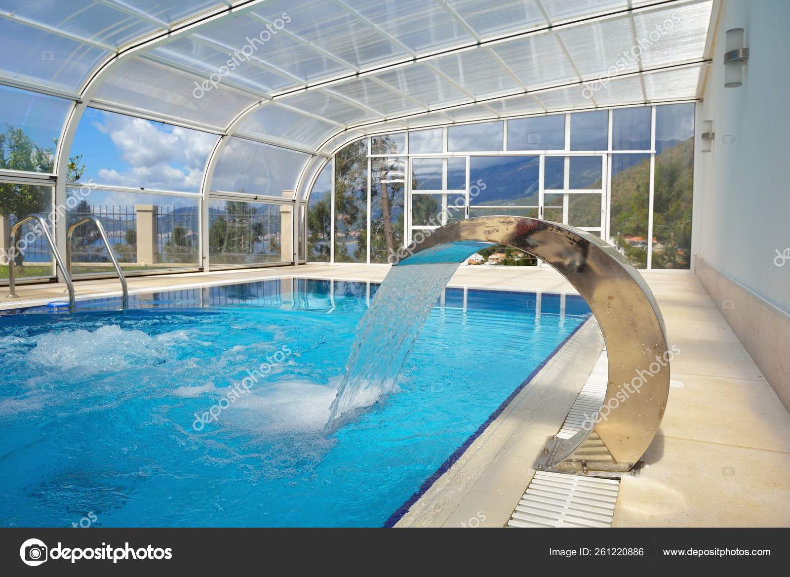 Indoor Swimming Pool Modern Home Stock Photo C Yayimages 261220886