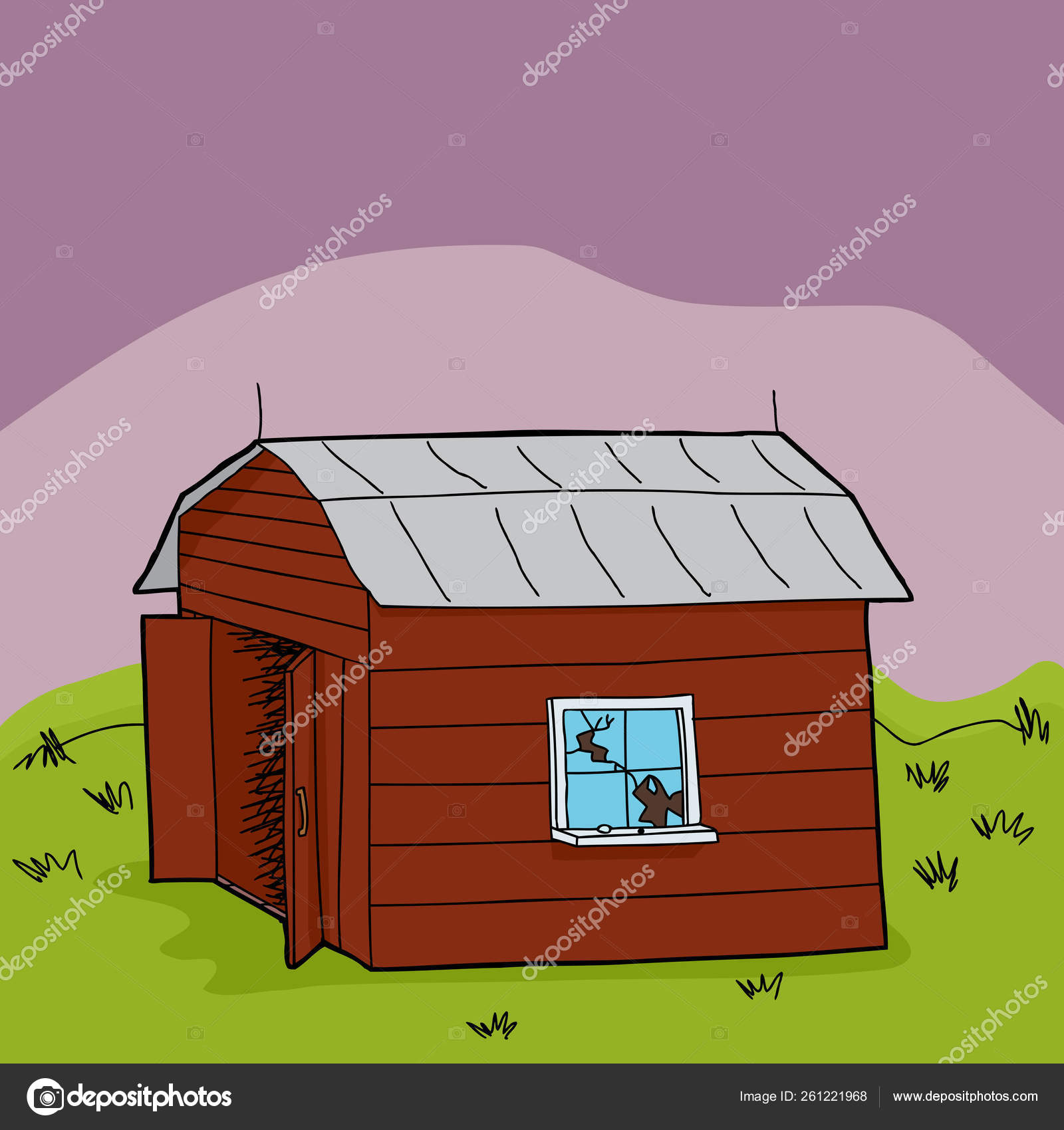 Abandoned Cartoon Wooden Barn Tin Roof Stock Photo by ©YAYImages 261221968 Abandoned Cartoon Wooden Barn Tin Roof Stock Photo by ©YAYImages 261221968