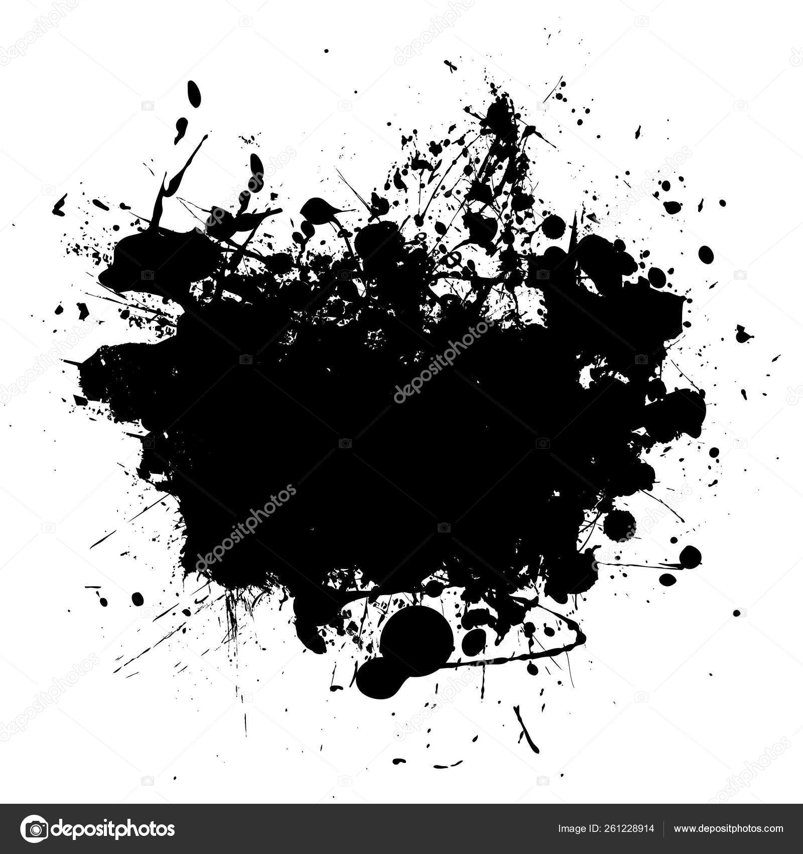 Abstract Black Ink Splat Design Room Add Your Own Copy Stock Photo by ...