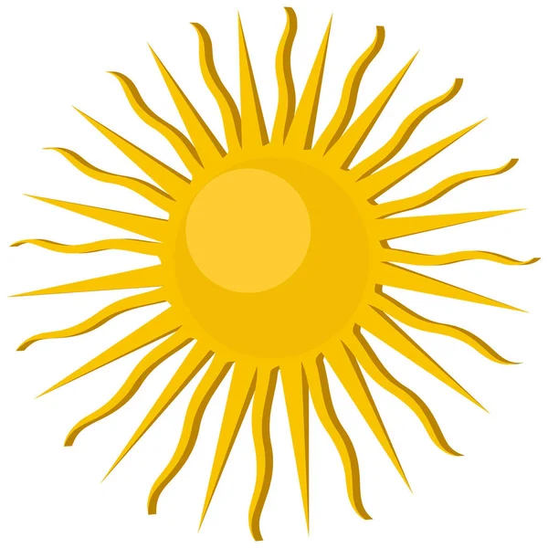 Ikona Sun Izolovaný Objekt Nad Bílým Pozadím — Stock fotografie