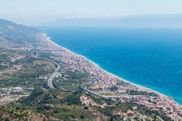 Paisaje Costero Mar Ioniano Este Sicilia — Foto de Stock