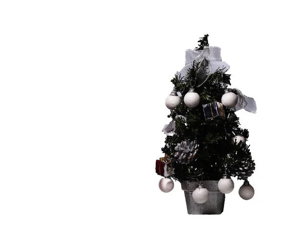 Hintergrund Der Weihnachtsdekoration Weihnachtsbaum — Stockfoto