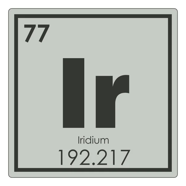 Iridium Chemisches Element Periodensystem Wissenschaft Symbol — Stockfoto
