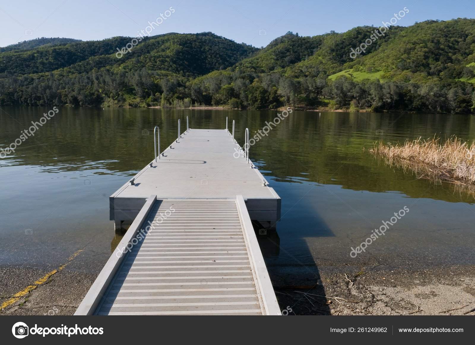 Boat Launch Lake Del Valle Regional Park Livermore California Stock
