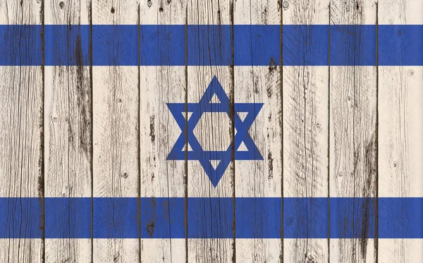 Vlag Van Israël Geschilderd Houten Frame — Stockfoto