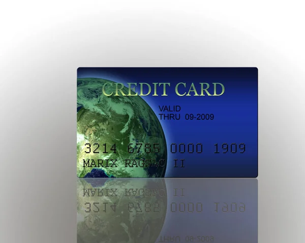 Renderowanie Karty Kredytowej Wysoka Rozdzielczość — Zdjęcie stockowe