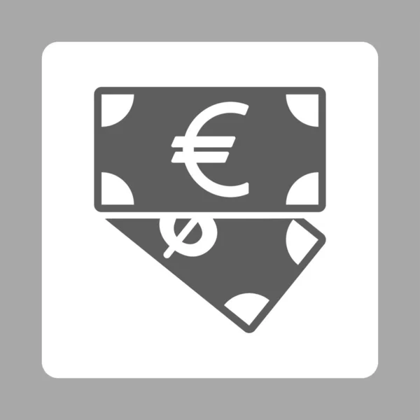 Banknoten Symbol Dieser Flache Runde Quadratische Knopf Verwendet Dunkelgraue Und — Stockfoto