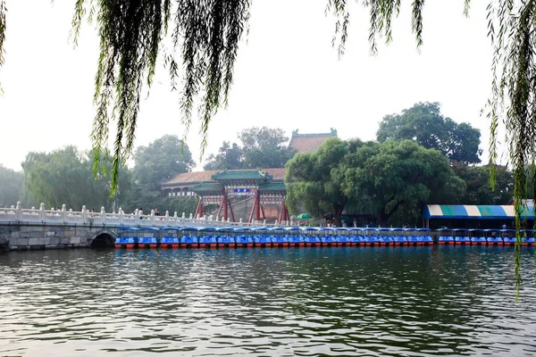 Parque Beihai Mar Norte Retiro Real Perto Cidade Proibida Pequim — Fotografia de Stock