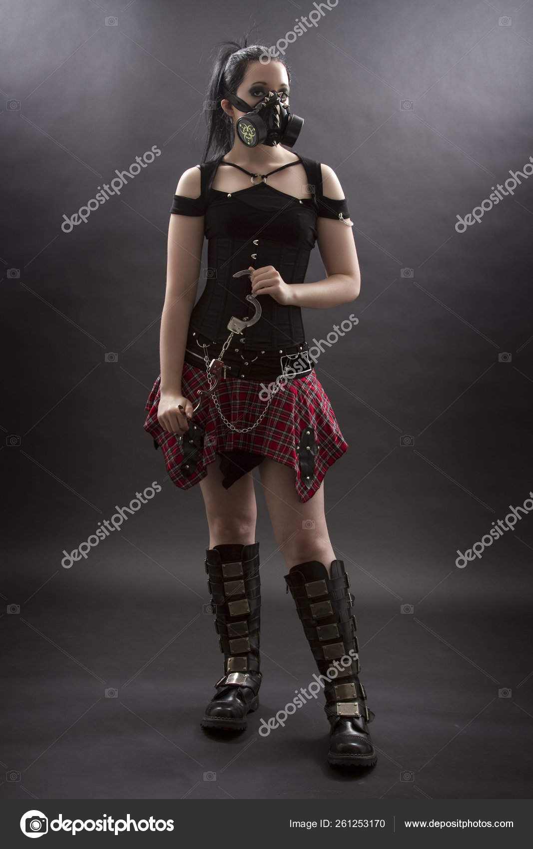Teenage Girl Wearing Christian School Goth Inspired Clothes Black Hair  Stock Photo by ©YAYImages 261253170, Goth Girl Clothes 