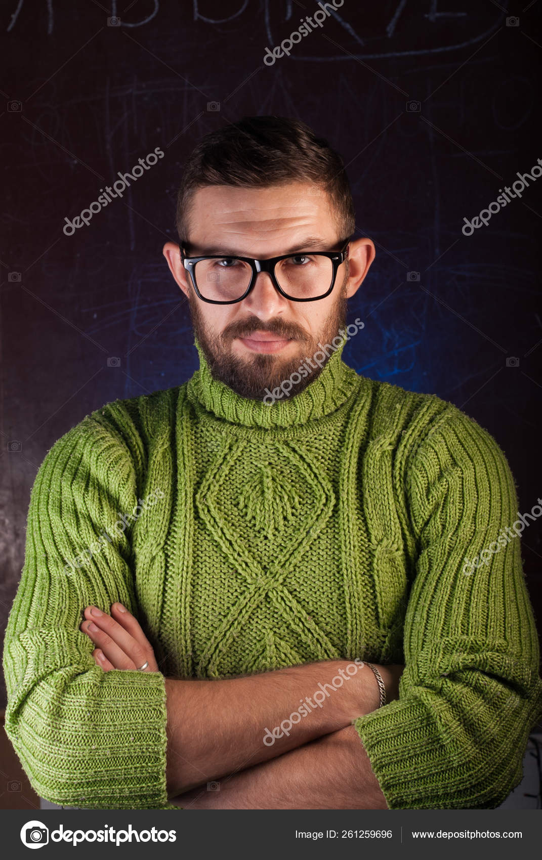 green sweater guy