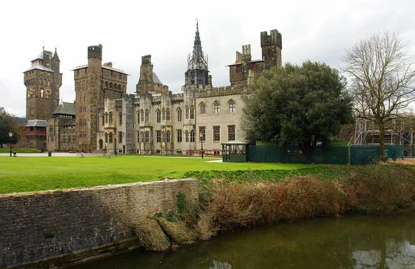 Cardiff Castle Inuti Trädgårdar Storbritannien — Stockfoto