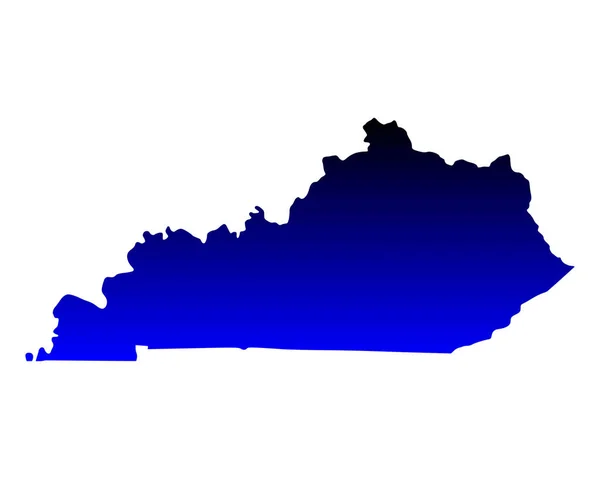 Karta Över Kentucky Grafisk Kartografi Geografi Koncept — Stockfoto