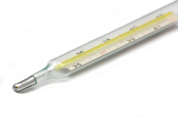 Термометр Ізольований Білому Тлі — стокове фото