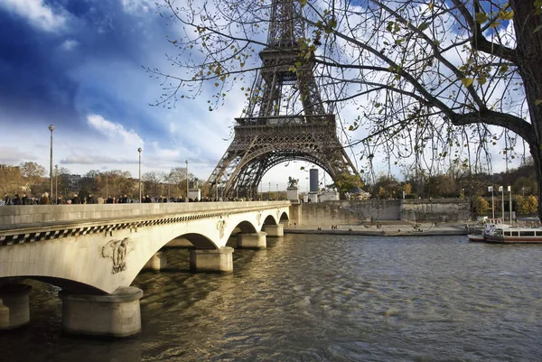 Tour Eiffel Pont Iena París Francia —  Fotos de Stock