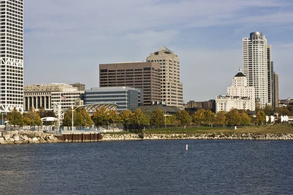 Milwaukee Wisconsin Dal Lago Michigan — Foto Stock