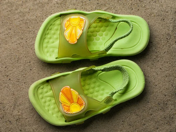 Zapatos Baño Vacaciones Verano Sandalia Chancla —  Fotos de Stock