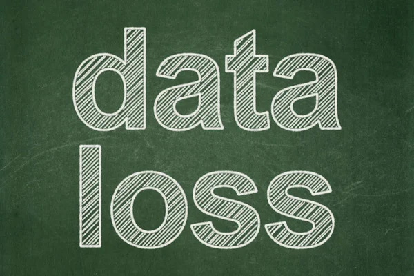 Conceito Informação Texto Perda Dados Fundo Quadro Negro Verde — Fotografia de Stock