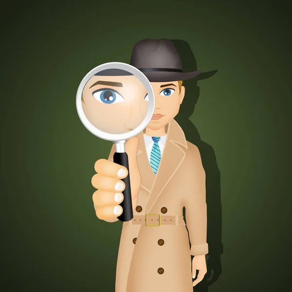 Illustration Privat Detektiv — Stockfoto
