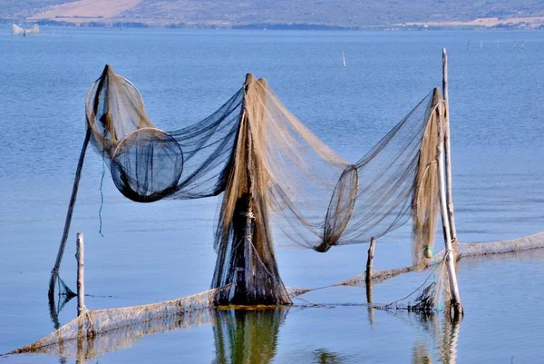 Aquakulturanlage See Von Lesina Und Varano Der Provinz Foggia — Stockfoto