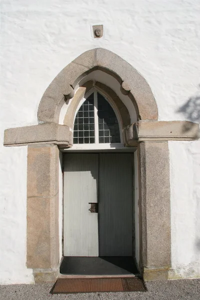 Eingangstür Einer Alten Norwegischen Kirche Gotischen Stil — Stockfoto