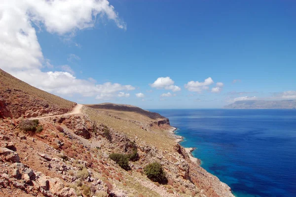 Vista Desde Camino Laguna Azul Creta — Foto de Stock