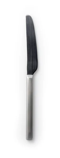 Cuchillo Acero Inoxidable Aislado Sobre Fondo Blanco — Foto de Stock