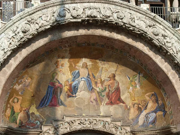 Venezia Basilica San Marco Mosaici Esterni — Foto Stock