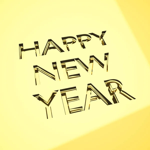 Mensagem Feliz Ano Novo Gravura Para Celebrações Conceitos Cartões Saudações — Fotografia de Stock
