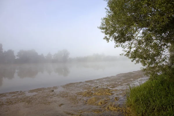 Morning Fog Loire River France — Stock Photo, Image