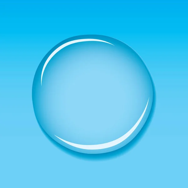 青色の背景と影の水滴にクローズ アップ — ストック写真